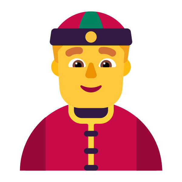 Person With Skullcap Flat Default Vector