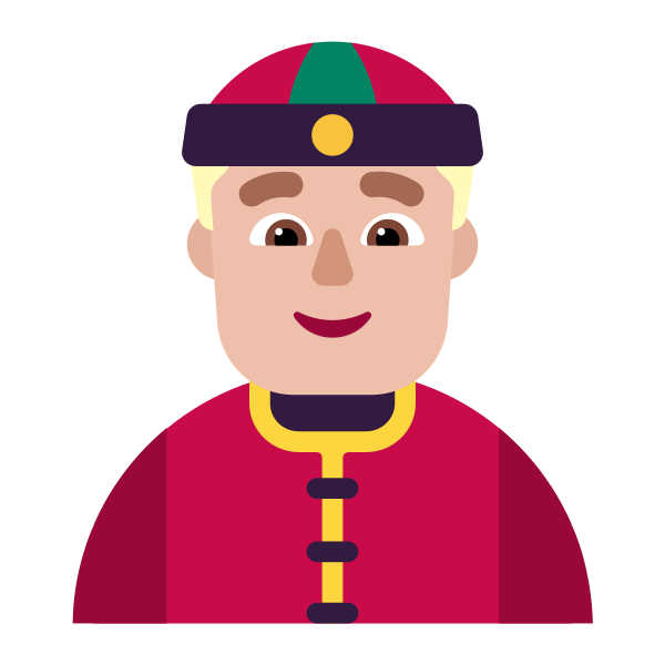 Person With Skullcap Flat Medium Light Vector