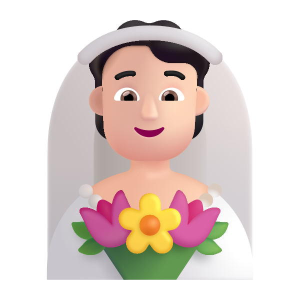 Person With Veil Color Light Vector