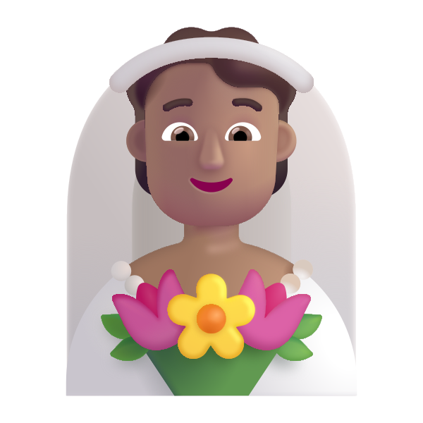 Person With Veil Color Medium Vector
