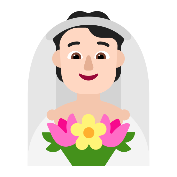 Person With Veil Flat Light Vector