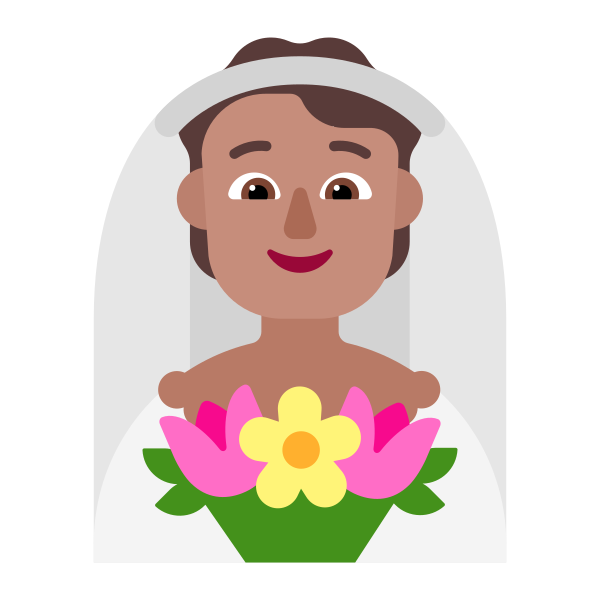 Person With Veil Flat Medium Vector