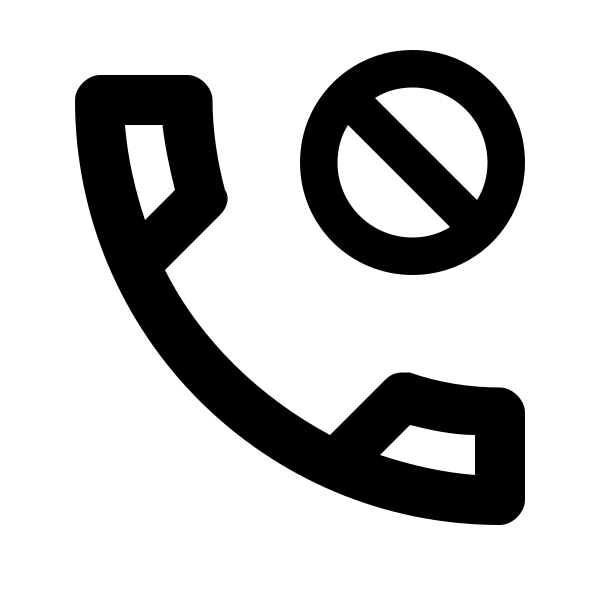 Phone Cancel Outline