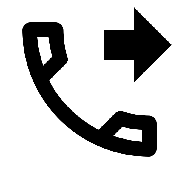 Phone Forward Outline