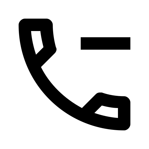 Phone Minus Outline