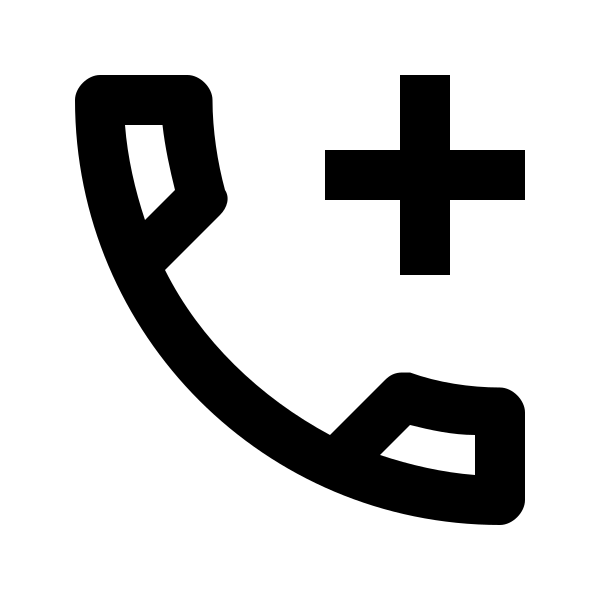 Phone Plus Outline