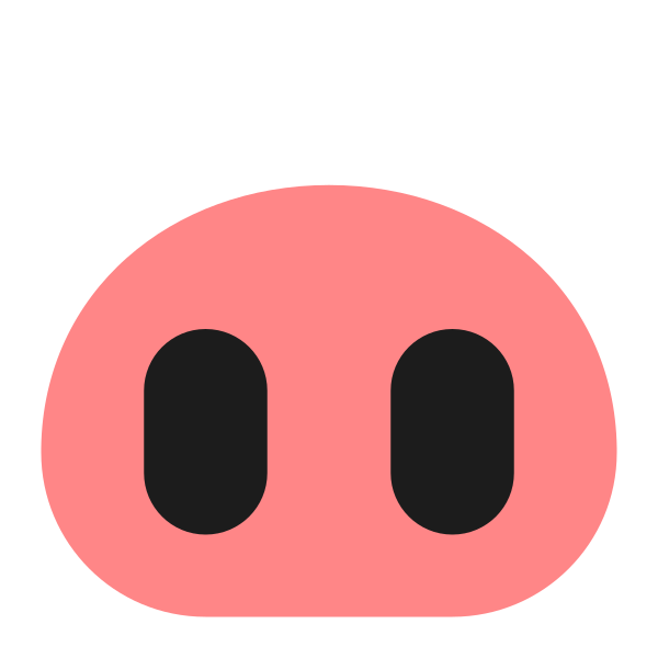 Pig Nose Flat Vector