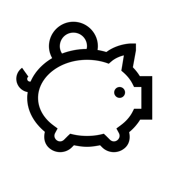 Piggy Bank Solid Vector
