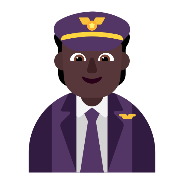 Pilot Flat Dark Vector
