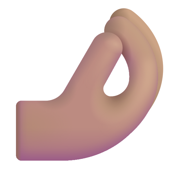 Pinched Fingers Color Medium Vector