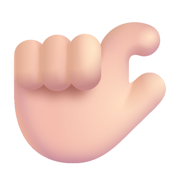 Pinching Hand Color Light Vector