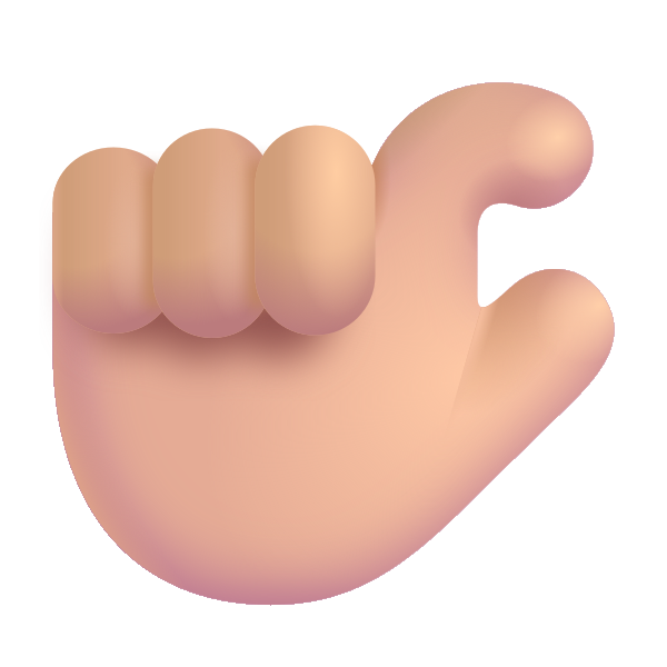 Pinching Hand Color Medium Light Vector