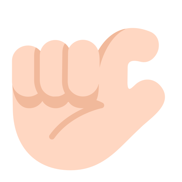 Pinching Hand Flat Light Vector