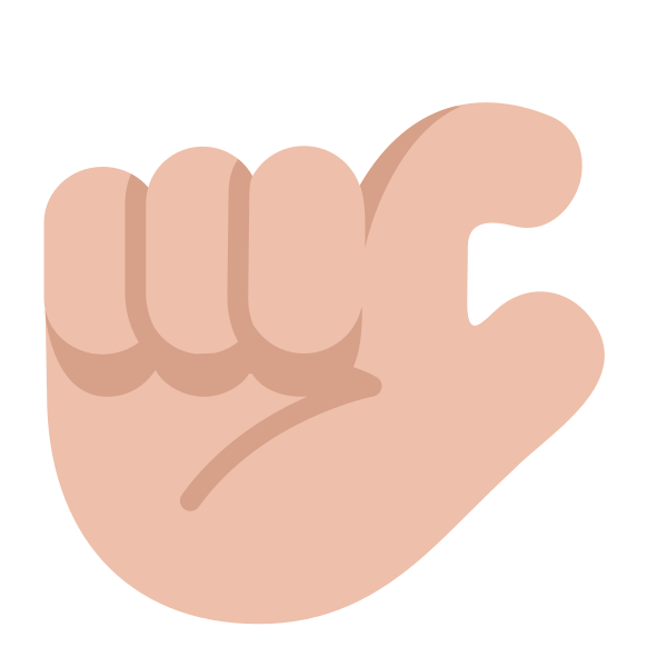 Pinching Hand Flat Medium Light