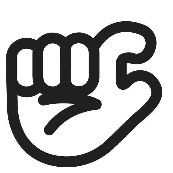 Pinching Hand High Contrast Default Vector