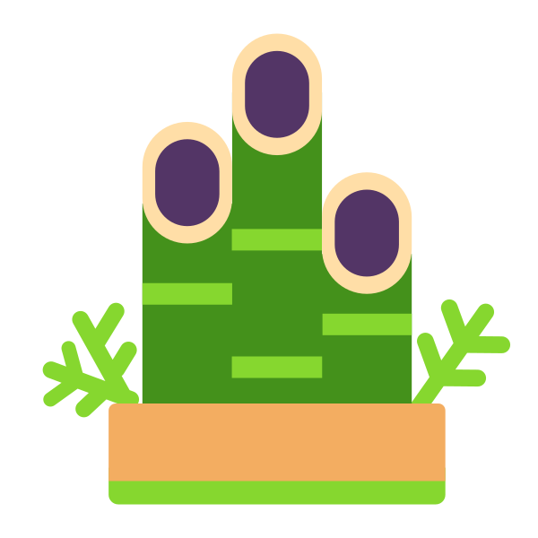 Pine Decoration Flat Vector