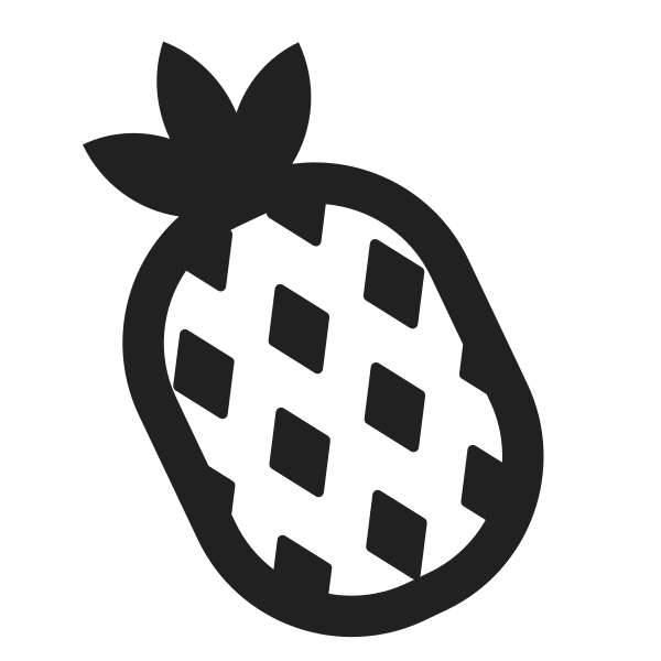 Pineapple High Contrast Vector