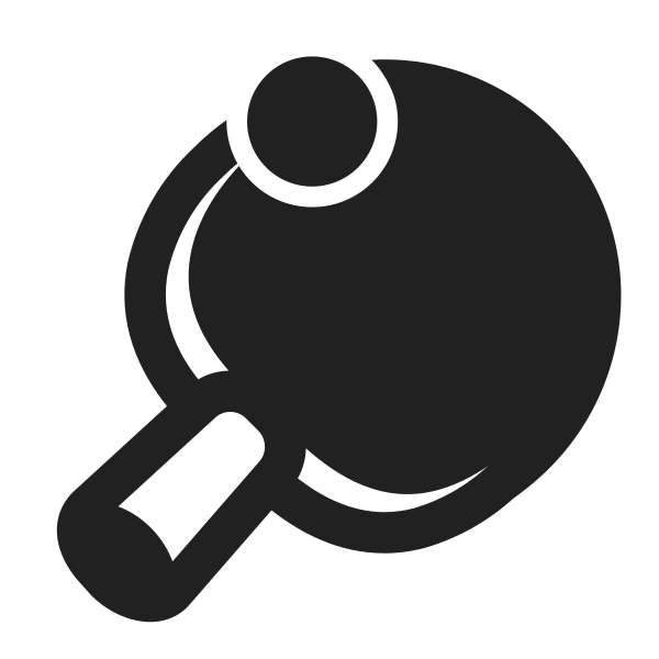 Ping Pong High Contrast Vector