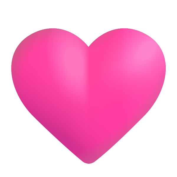 Pink Heart Color Vector