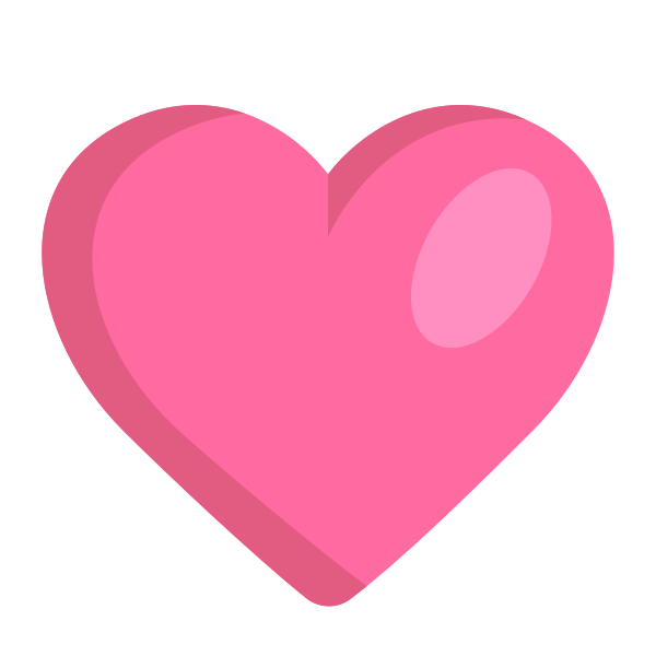 Pink Heart Flat