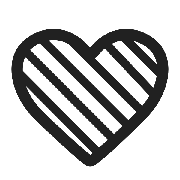 Pink Heart High Contrast Vector