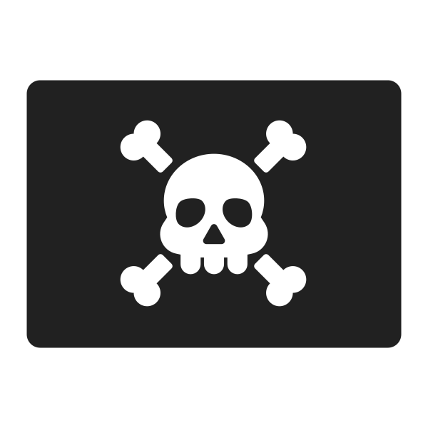 Pirate Flag High Contrast Vector