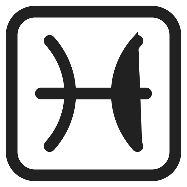 Pisces High Contrast Vector