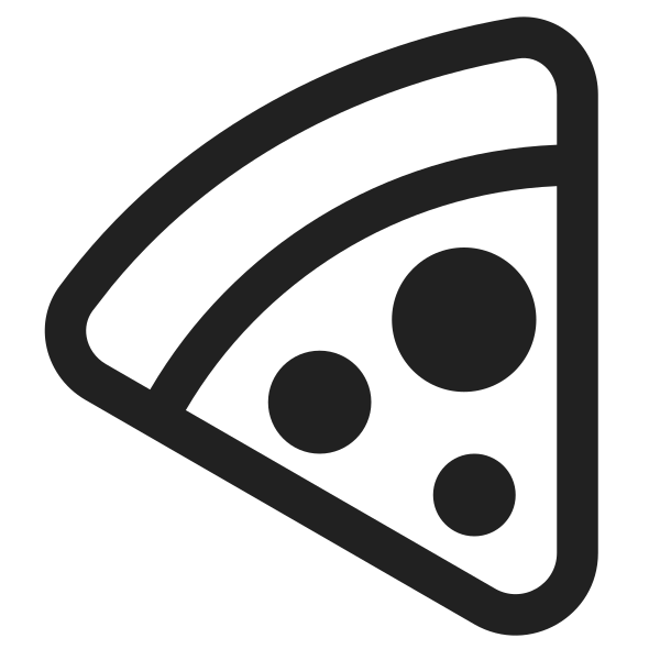 Pizza High Contrast Vector