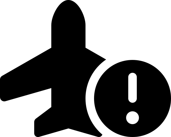 Plane Circle Exclamation
