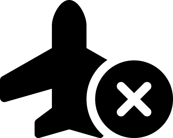 Plane Circle Xmark