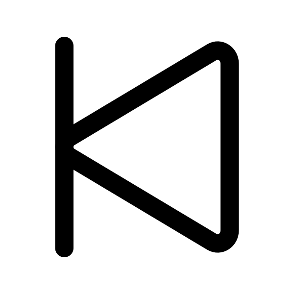 Play Skip Back Outline