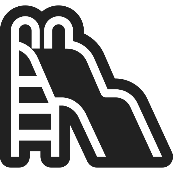 Playground Slide High Contrast Vector