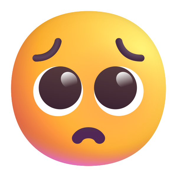 Pleading Face Color Vector