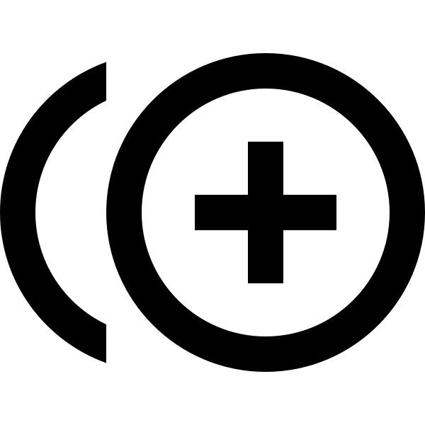 Plus Circle Multiple Outline