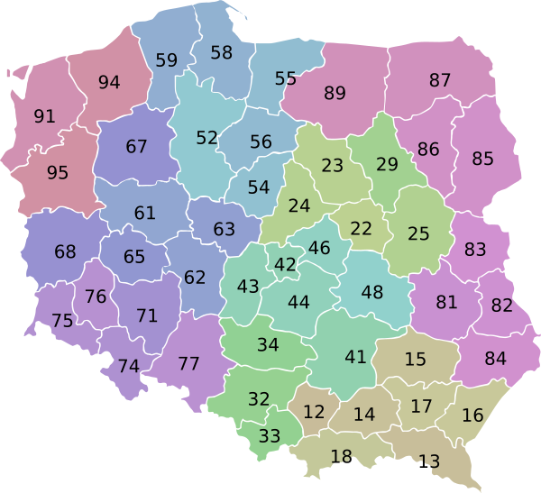 Poland Telephone Area Codes