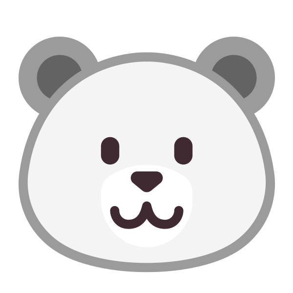 Polar Bear Flat Vector