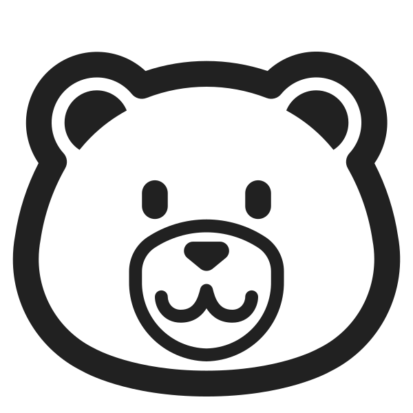 Polar Bear High Contrast Vector