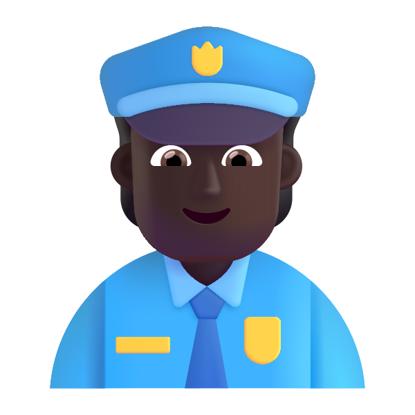 Police Officer Color Dark Vector