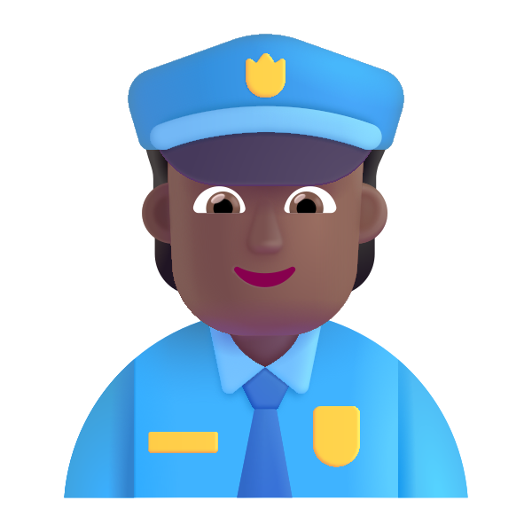 Police Officer Color Medium Dark Vector