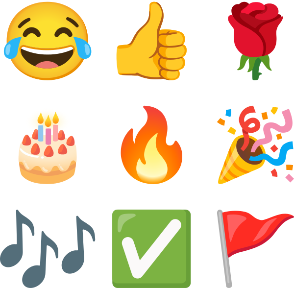 Popular Emoji Groups Noto Color Emoji Vector
