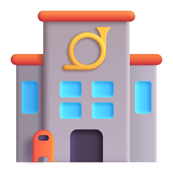 Post Office Color Vector