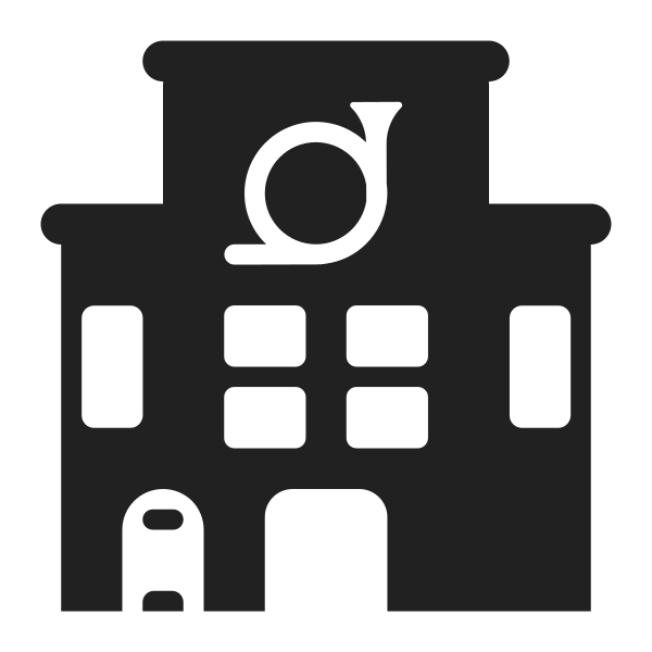 Post Office High Contrast Vector