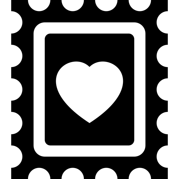Postage Heart Fill