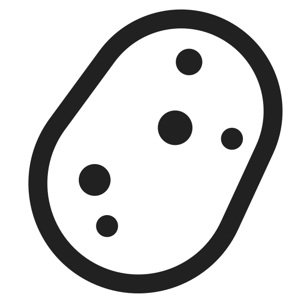 Potato High Contrast Vector
