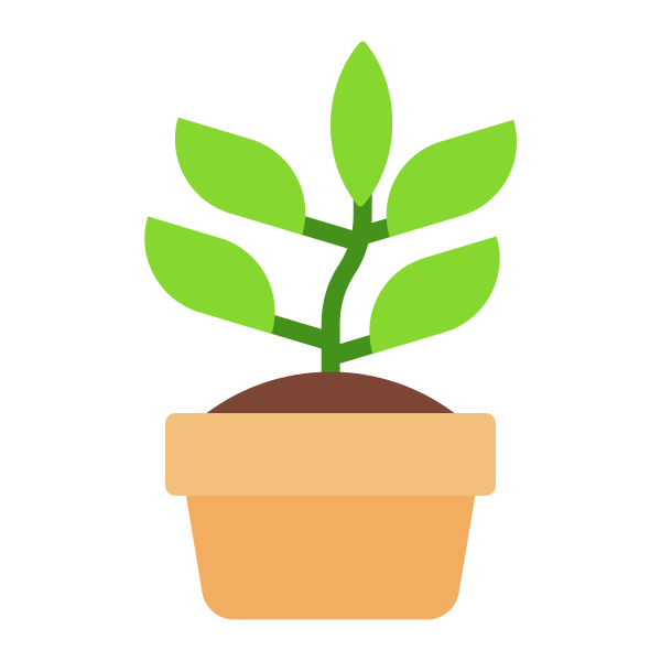 Potted Plant Flat Vector