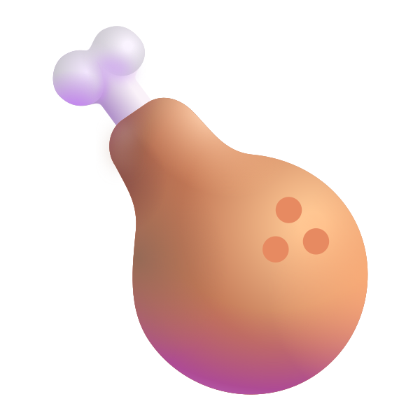Poultry Leg Color Vector