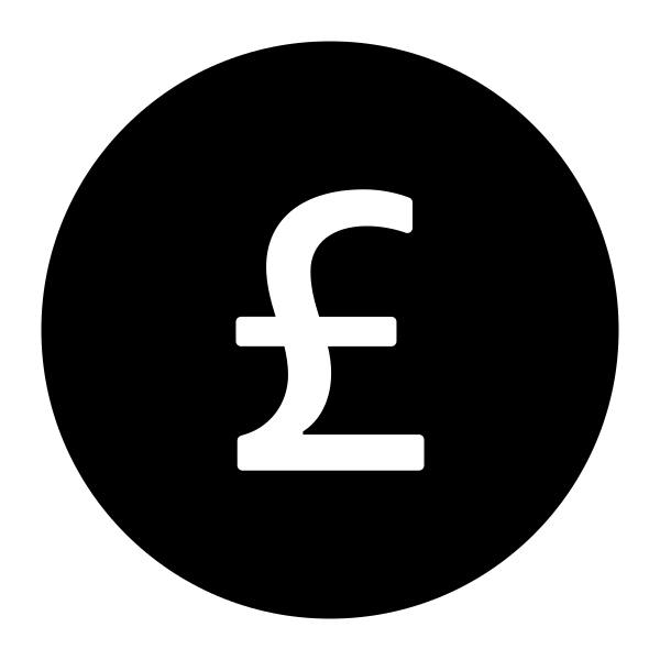 Pound Circle Vector