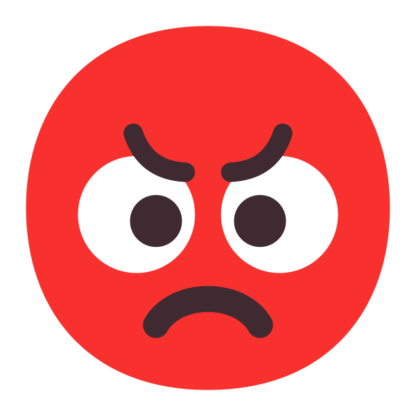 Pouting Face Flat Vector