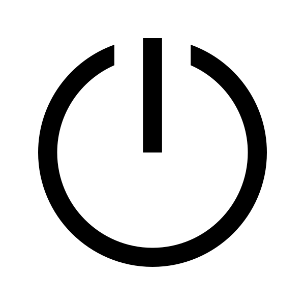 Power Off Solid Vector