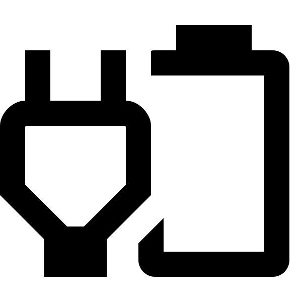 Power Plug Battery Outline